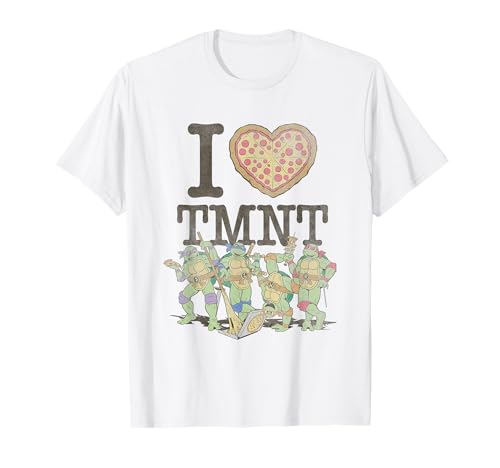 Teenage Mutant Ninja Turtles I Heart TMNT Pizza Vintage T�V���c