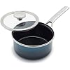 Merten & Storck European Crafted Steel Core Enameled Cookware, 1.4QT Saucepan Pot with Lid, Induction, PFAS & PTFE Free, Dishwasher Safe, Oven & Broiler Safe, Aegean Teal