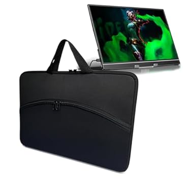 Capa Case Pasta Protetora Monitor Portátil com Bolso Transporte Seguro (16,1")