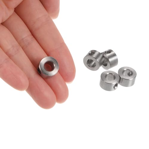 QUARKZMAN 12 Stück Satz-Scheibenkragen 6mm Bohrung Edelstahl Wellenkragen 12mm Außendurchmesser 7mm Breite Fahrwerksstopper Radkragen mit Innensechskantschlüssel