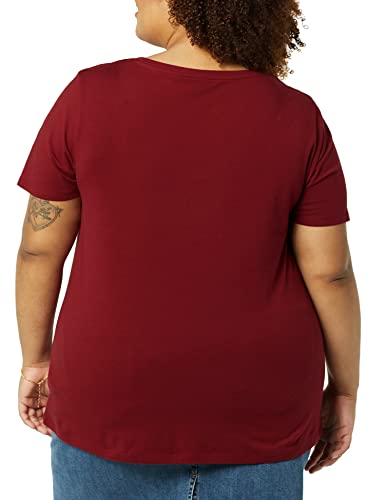 Image of Amazon Essentials Women's Plus Size Short-Sleeve V-Neck T-Shirt