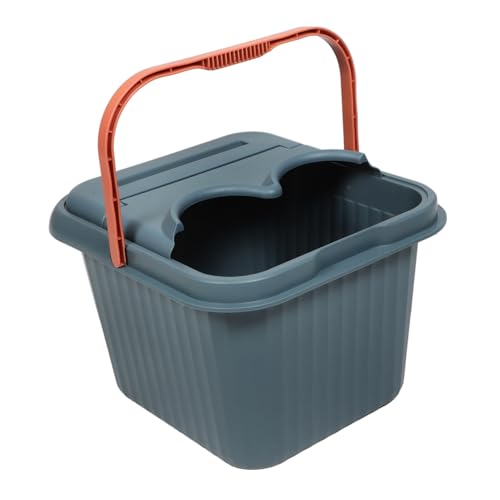 Veemoon Grau-Blauer Fußbadewanne mit Deckel