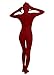 Girls' Women's Full Body Open Face Spandex Unitard Mask Zentai Costume Bodysuit (S, Burgundy)