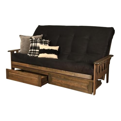 Kodiaktucsonqueenfutonframewithstoragedrawerswoodfutonsetwithmattressincludedinsuedefabricmattressblackwalnut Urban Country Home Decor Kodiak tucson queen futon frame with storage drawers wood futon set with mattress included in suede fabric mattress blackwalnut urban country home decor