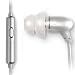 JLab Audio J6M High Fidelity Metal Ergonomic Earbuds Style Headphones w/Mic, Guaranteed for Life - Titanium Silver
