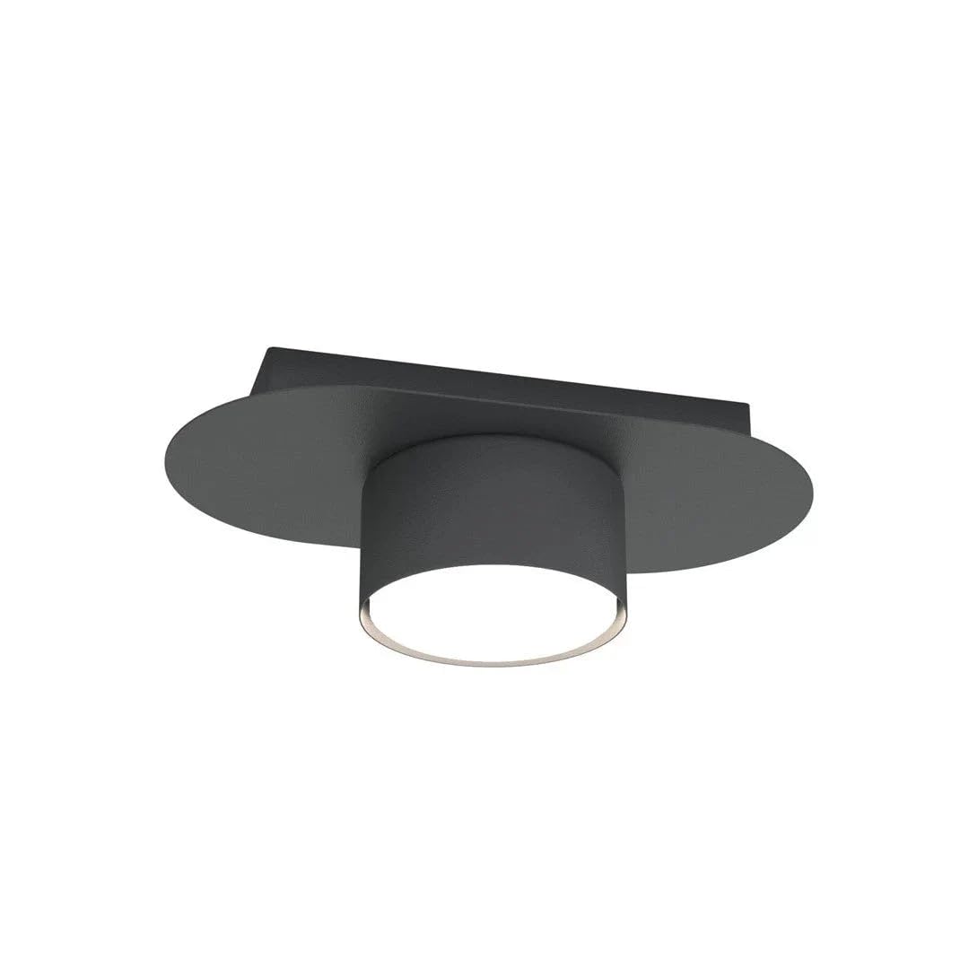 Lampa sufitowa 1 lampa sufitowa Diaz czarna stal dyfuzor cylindryczny