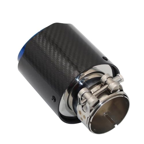 Sistema de escape de fibra de carbono brillante para sustitución de colas de coche universales 6