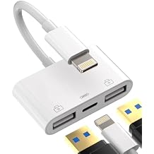 USB A Adapter for iPhone Lightning to OTG Connector Cable 13 12 11 Mini Pro Max X Xs Ipad Male Converter Splitter Doul and Charger Charging Female Port Camera Keyboard Mouse Adaptador Hub 3.0