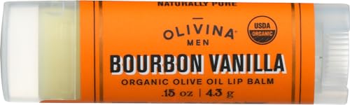 Barrel and Oak - Organic Lip Balm, Lip Moisturizer, Lip Repair, Organic Olive Oil & Organic Cocoa Butter, Natural Lip Repair, Nourishes, Hydrates, Soothes Dry Lips, Vegetarian (Bourbon Vanilla, 15 oz)