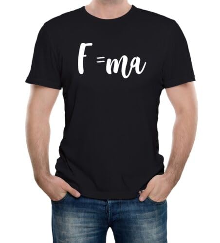 Master Pig Newton's Law of Motion Equation Isaac Newton Maths Physics Short Sleeve T-Shirt XXL