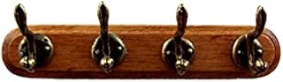 The Wonham Collection Dolls House Miniature Hall Cloakroom Accessory Walnut Wooden Coat Hooks On Rack