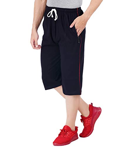 Image of FEEL TRACK Men's Regular Fit Three Fourth Capri (Pack of 2)