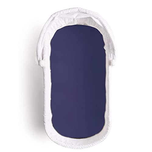 Jarosy Ultra Soft Baby Bassinet Sheets 3 Pack, Silky Skin-Friendly Cradle Sheets For Boys Girls, 5'' Deep Pocket Fit Various Shaped Cradle And Bassinet Mattress, Grey & Navy & Navy #TOP1