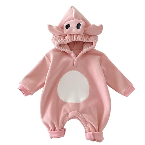 Générique - Générique Combinaison De Neige Bébé Nouveau Né À Capuche Vêtements D'Extérieur d'hiver Tenues Manteau Veste Habit Bebe Hiver Lapin Body Fille 12 Mois Barboteuse Garçon 36 (Rose,3-6 Mois)