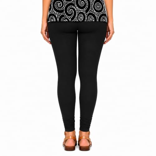 Image of DO IT Creation Women's Cotton Regular Fit Leggings Multi Color Combo Pack of 4