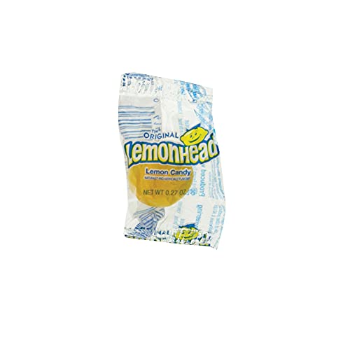 Lemonheads Candy Bulk Pack, 180 Pieces | Individually Wrapped Lemon Flavored Hard Candies in Reusable Plastic Tub | Fat Free and Gluten Free Snacks, 180 Count (Pack of 1)