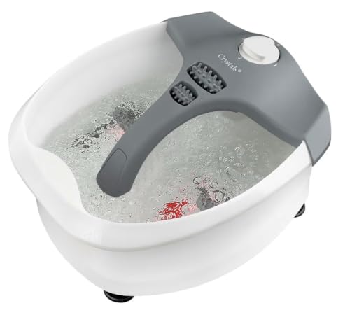 Image of Crystals® Foot Spa Massager Bath with Bubbles & Infrared Light