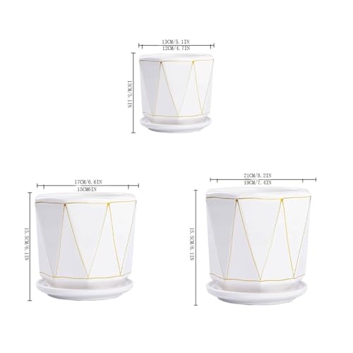 Pots de fleurs succulentes céramique noir grand format moyen balcon - 3