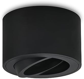 Faretto LED Da Soffitto Orientabile - Ø80mm | Bianco, Nero, Grigio | Montaggio Superficiale GU10 - Foto 5