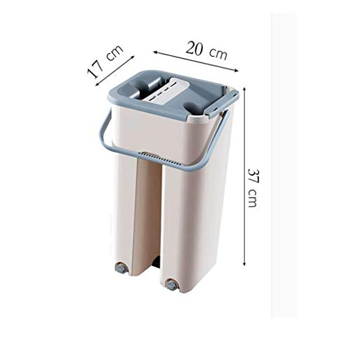 Wischeimer-Reinigungsset. Einfach zu bedienen, leicht zu trocknen, Keine schmutzigen Hände, großflächiger Mopp, Edelstahlgriff – Bild 3