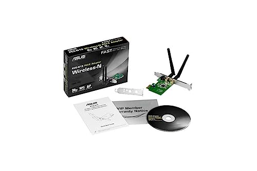 ASUS PCE-N15 - Tarjeta de Red Wi-Fi (PCI - E, 802.11 b/g/n, 300 Mbps, WPS)
