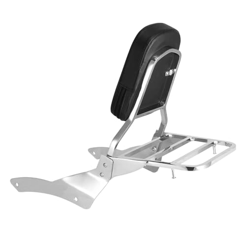 DSISIMO Chrome Passenger Backrest Sissy Bar with Luggage Rack Compatible With For Yamaha Vstar 400 650 Dragstar 400 650 Classic 1998-2018 Detachable Sissy Bar Backrest by DSISIMO - Image 9