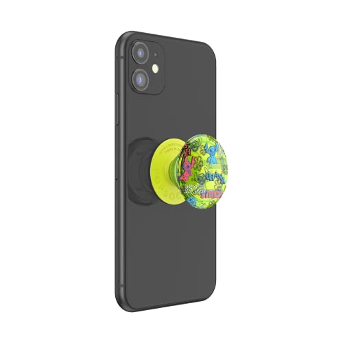 Image of PopSockets Adhesive Phone Grip, Holder, Phone Stand, Disney Lilo & Stitch - Neon Stitch
