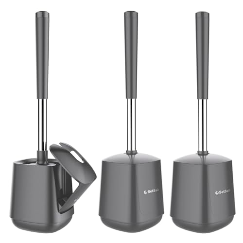SetSail Toilet Brush and Holder 3 Pack, Self...