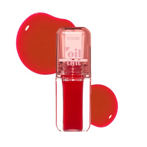 Etude Dear Darling Lip Oil Tint | Juicy, Moisture- Rich Formula | Shade 04- Sweet Apple, 4.2ml