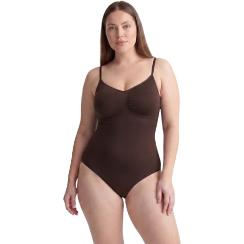cfab Shapewear Damen Body Bauchweg mit Slip Sculpting Bodysuit figurformend für Taille und Mitte verstellbare Träger glatte Silhouette unter Kleidung Strong Support weich atmungsaktiv XS-5XL Slim