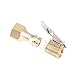HEALLILY Lock-on Air Chuck with Clip for Tire Inflator Heavy-Duty Brass Construction Straight Open Air Flow Design Compatible with Standard Npt for Cars and Trucks Tire Inflation