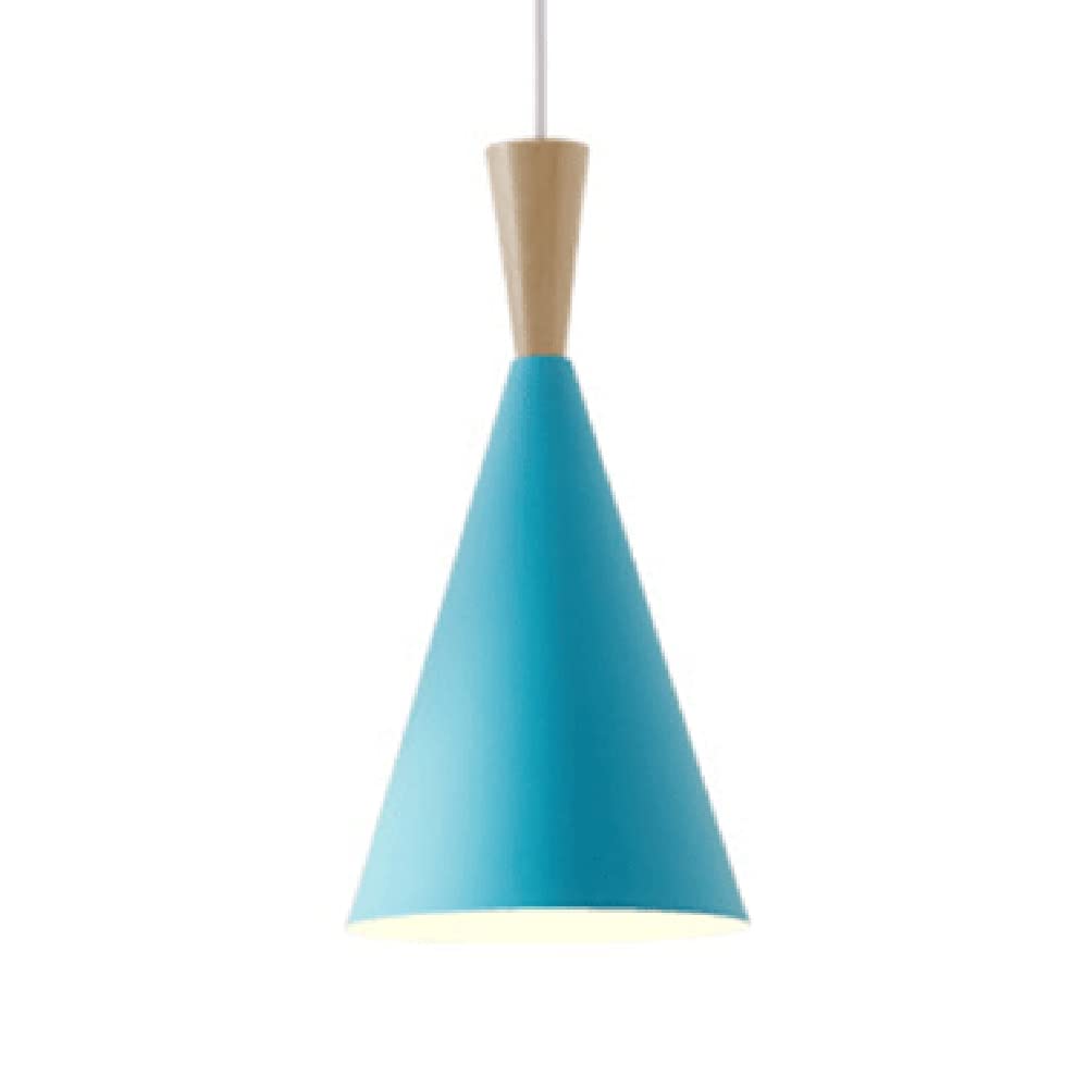 Suspension industrielle en bois et aluminium scandinave pour salon