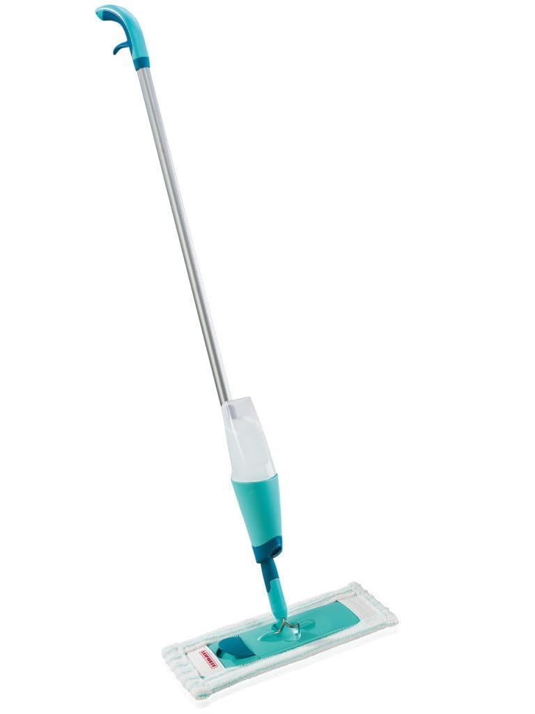 Leifheit Komfort Sprühwischer Easy Spray XL für schnelle Reinigung, Spray Mop mit Sprühdüse, Wischer mit Wassertank und 2-Faser-Wischbezug, Bodenwischer für alle Böden