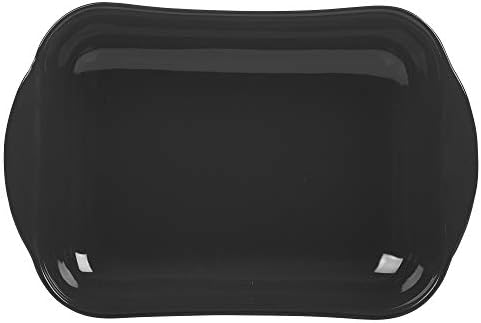 Black Ceramic Stoneware Oven Dish, Porcelain Oven Casserole Serving Baking Roasting Ramekin Tray, 34.5x24x6cm