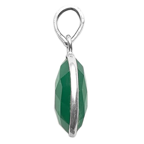 Pendentif onyx vert argent 925 Le Luft : bijou artisanal d'exception