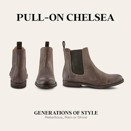 Frye Tyler Chelsea Boots for Men Designed with Flexible Blake Construction and Elasticated Side Panels, Comfort Footbed and Full Leather Lining – 6” Shaft Height, Charcoal - 10M | Image 5