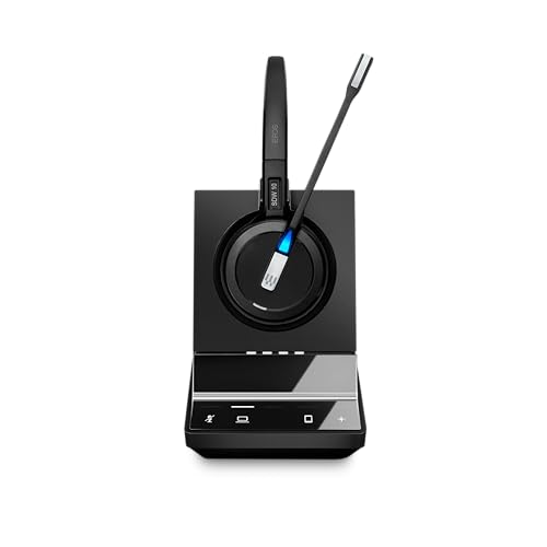 Sennheiser SDW 5013 (506580) - Wireless DECT Headset for PC/Softphone Connection Dual Microphone Ultra Noise Cancelling, Black