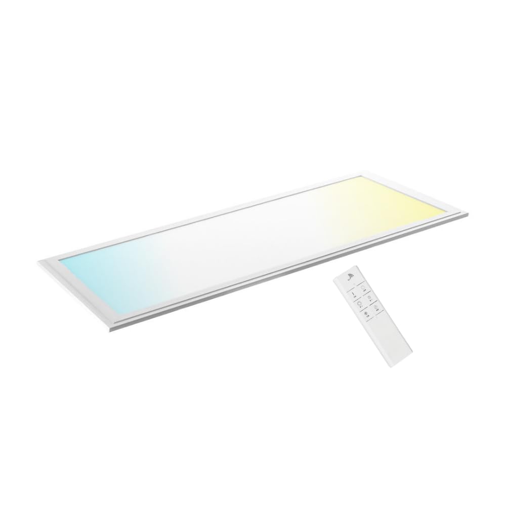 LED Panel 120x30 cm dimmbar mit Fernbedienung - Farbtemperatur einstellbar 3000K 4000K 6000K - 36W 3600lm - flache LED Lampe Paneele für Rasterdecke inkl. 230V Netzteil - 1200x300x0,9mm