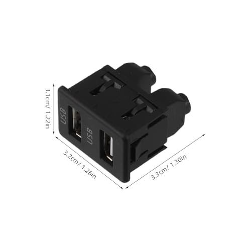 Cargador de coche doble USB con adaptador de montaje en panel y cable de extensión 2