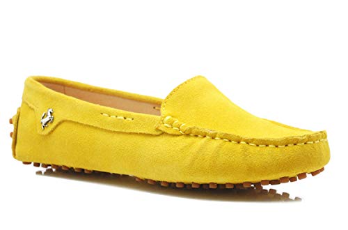 Minishion Loafers For Women Comfortable Mustard Yellow Suede Driving Shoes Yb9601 Us 8 #TOP15