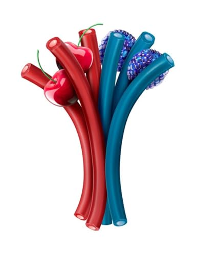 Smiling Sweets Jolly Rancher Ropes, Blue Raspberry and Cherry Flavors, Classic Taste Everyone Loves with A Gummy Twist and Fun For Everyone (Pack of 2) - Thumbnail 3
