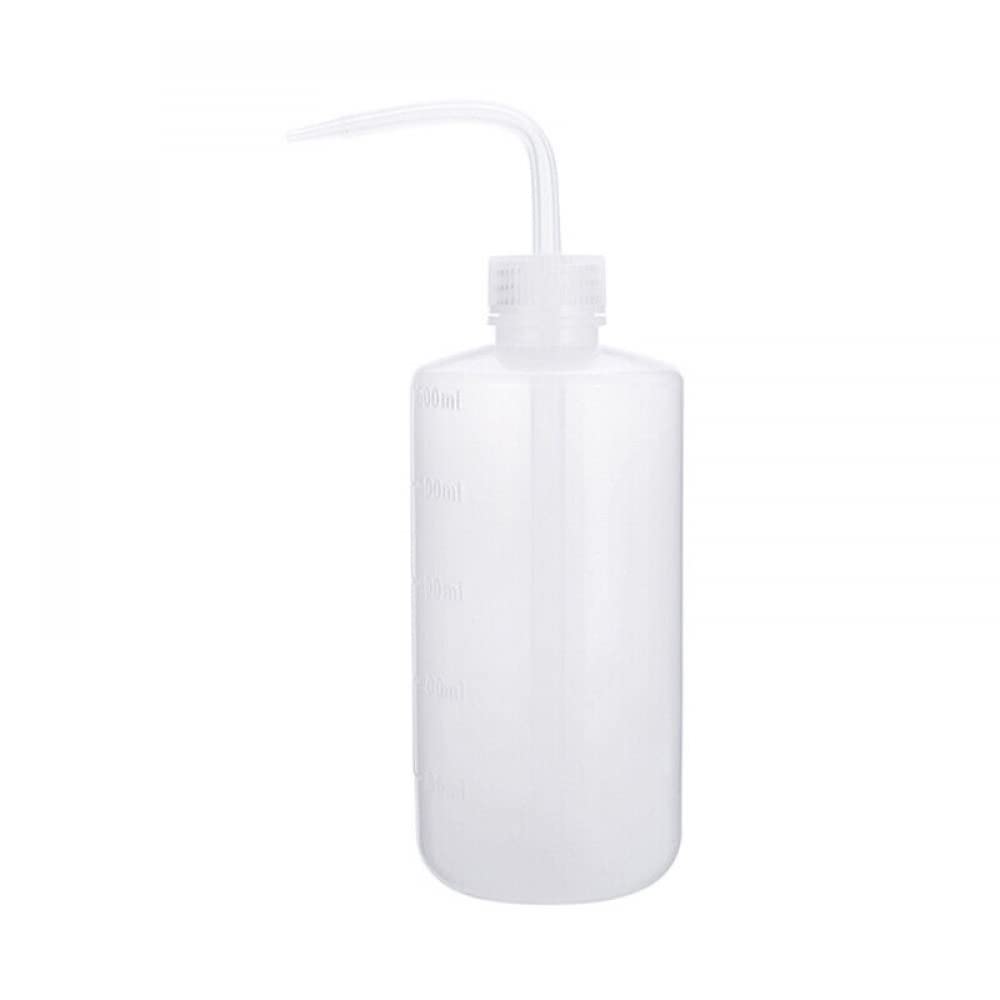 Skypro Transparent 500Ml Plastic Safety Wash Bottle, Lab Squeeze Bottle With Narrow Mouth And Scale Labels, Squirt Bottle For Plant Flower Succulent Watering - 1 Pack