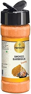 HerbsHi Smoked Barbeque BBQ Seasoning for grilled vegetable, fries, nachos, paneer, chicken wings, eggs, meats, steaks, subs, burgers, sausage55 Gm X 1