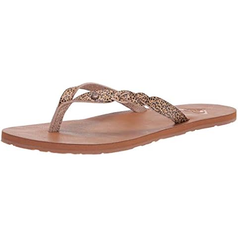 Roxy Women's Liza Cheetah Print Flip Flop Sandals Cover