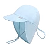 [Duoyeree] ベビー帽 保育園帽 赤ちゃんキッズ子供キャップ【広つば UPF50+ UVカット タレ付き あご紐】サンバイザー日よけ帽 紫外線対策 春夏アウトドア 折りたたみ 調整可能 かわいい男女用