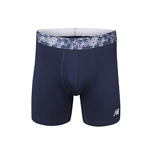 Image of New Balance Men's Performance Boxer Briefs with Fly, Breathable Stretch Underwear, Moisture Wicking, Soft Waistband (3 Pack)