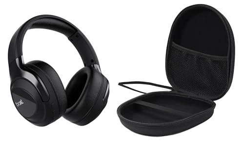 Image of M.G.R.J Portable Carrying Case Cover for Boat Nirvana Eutopia /Nirvana 751 ANC Bluetooth Headphones (Hard|EVA|Black)