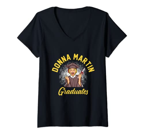 Donna Divertente Donna Martin Laureati Sarcastico Maglietta con Collo a V