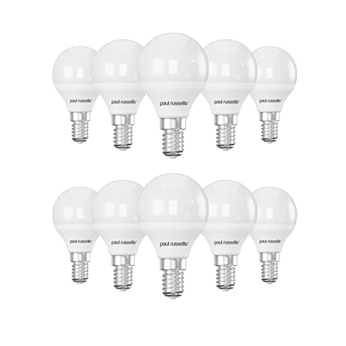 paul russells LED Light Small Edison Screw E14, 40w Equivalent, 4.9W 470Lumens LED Bulbs, 2700K Bright Warm White