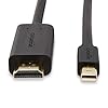 Amazon Basics Cavo da Mini DisplayPort a HDMI, con connettori rivestiti in oro, supporta audio digitale nitido e risoluzione Full HD, 1.83 m, Nero #4